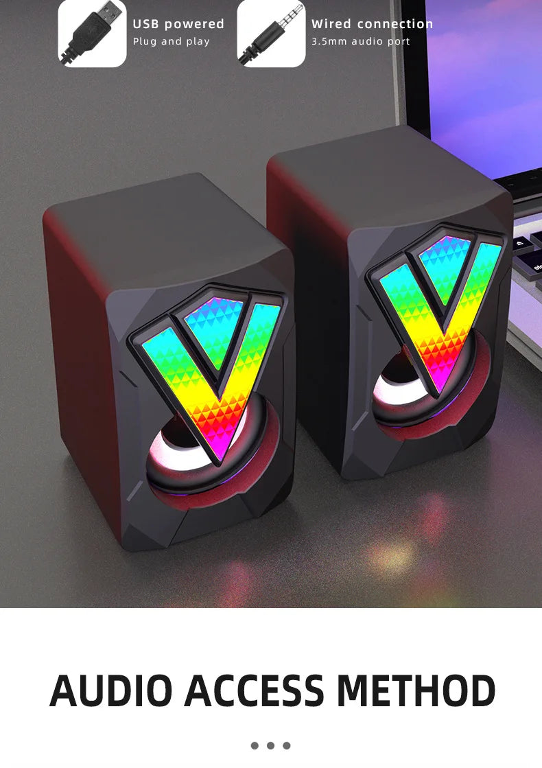 Mini Computer Speaker USB Wired Speakers 3D Stereo Sound Surround Loudspeaker-1