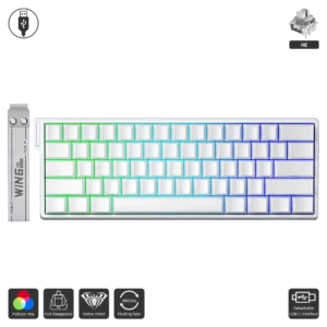AULA WIN60HE Magnetic Switch Keyboard *White