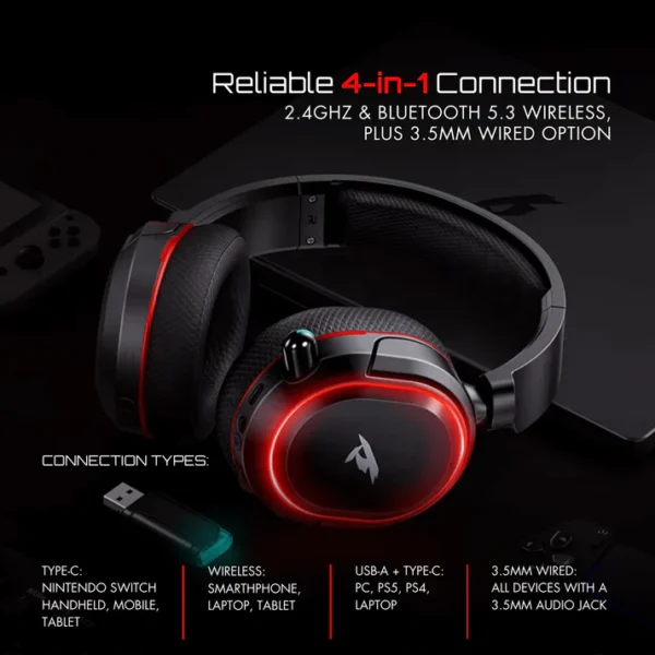 Picun G2 E-sports Wireless/Wired Gaming Headset - Image 7